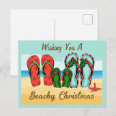 トロピカルなクリスマス折り紙のポストカード シーズンポストカード (正面/裏面)