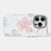 トロピカルなシームレスの花柄 iPhoneケース (裏面横)