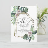 トロピカルなテーマの夏の結婚式 招待状 (スタンド正面)