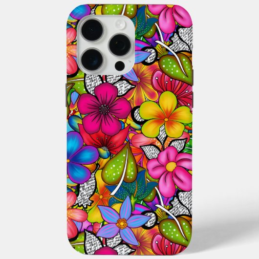 トロピカルなデザインの Case-Mate iPhoneケース iPhone 15 Pro Maxケース (裏面)