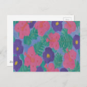 トロピカルなハイビスカスの花 ポストカード (正面/裏面)