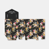 トロピカルなパイナップルの花が咲くブラックテント フェイバーボックス (折り畳みなし)