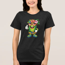 トロピカルなピックルボールとハワイアンビーチのユーモア トライブレンドＴシャツ