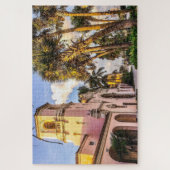 トロピカルな列車の駅 ジグソーパズル (縦)