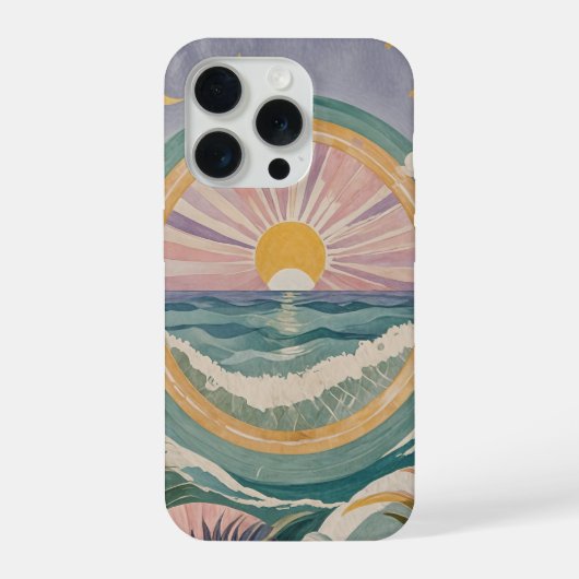 トロピカルな天界の海岸 iPhoneケース (裏面)