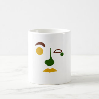 トロピカルな抽象的な顔 コーヒーマグカップ