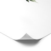 トロピカルな水彩の葉の金ゴールド結婚の歓迎 ポスター (角)