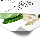 トロピカルな水彩モンステラカードとギフト ポスター (角)