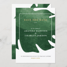 トロピカルな緑の葉　日程を保存しておいてください