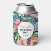 トロピカルな花嫁の友達とのパーティー 夏の花柄 缶クーラー (缶裏面)