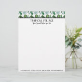 トロピカルな葉のパーム葉のと緑の水色 レターヘッド (スタンド正面)