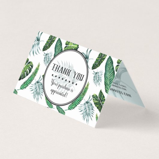 トロピカルな葉のパーム葉の&緑ありがとう (正面)