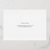 トロピカルな葉の写真コラージュの保存日 箔招待状 (裏面)