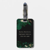 トロピカルな葉の花嫁トレンディーミセス・ハネムーン・トラベル ラゲッジタグ (裏面縦)