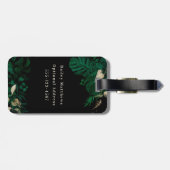 トロピカルな葉の花嫁トレンディーミセス・ハネムーン・トラベル ラゲッジタグ (裏面横)