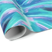 トロピカルな葉レトロ ラッピングペーパー (ロールコーナー)