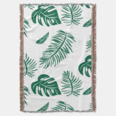トロピカルな葉22 スローブランケット (正面縦)