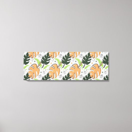 トロピカルな葉 キャンバスプリント (正面)