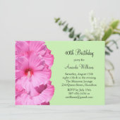 トロピカルな誕生日招待状（緑） 招待状 (スタンド正面)