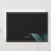 トロピカルな雰囲気 招待状 (裏面)