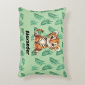 トロピカルの可愛い漫画離れの虎 アクセントクッション (正面(垂直))