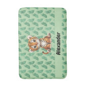 トロピカルの可愛い漫画離れの虎 バスマット (正面縦)