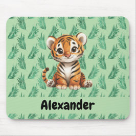 トロピカルの可愛い漫画離れの虎 マウスパッド