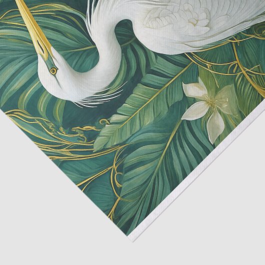 トロピカルの白いツルとエレガントクチナシ 薄葉紙 (詳細)