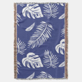 トロピカルの葉 15 スローブランケット (正面縦)