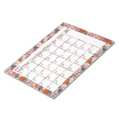 トロピカルはっきりしたフラワーカレンダーメモ帳 ノートパッド (アングル)