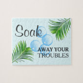 トロピカルやる気を起こさせるランドリールームサイン ジグソーパズル (横)