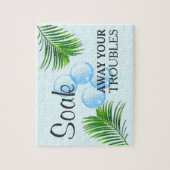 トロピカルやる気を起こさせるランドリールームサイン ジグソーパズル (縦)