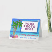 トロピカルをテーマにした「フォトクリスマスカードの追加」 シーズンカード (正面)