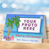 トロピカルをテーマにした「フォトクリスマスカードの追加」 シーズンカード