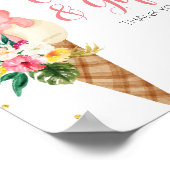 トロピカルアイスクリームフローラカード&ギフト ポスター (角)