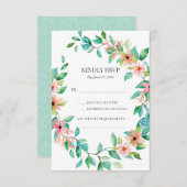 トロピカルアイランドウェディングルアウの出欠確認カード 出欠カード (正面/裏面)