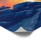 トロピカルアイランドウェーブロゴポスター ポスター (角)