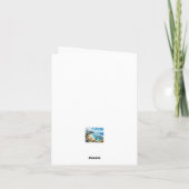 トロピカルアイランドウォーターカラー沿岸海景空白の ノートカード (裏面)