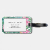 トロピカルアイランドウォーターカラー ラゲッジタグ (裏面横)