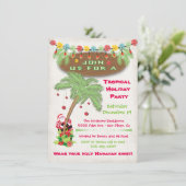 トロピカルアイランドクリスマスホリデーパーティー招待状 招待状 (スタンド正面)