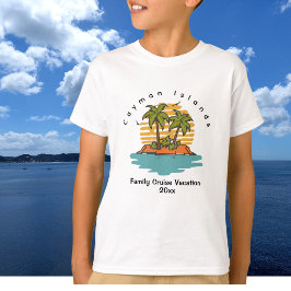 トロピカルアイランドクルーズ オレンジ カスタマイズ Tシャツ