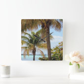 トロピカルアイランドクロック スクエア壁時計 (ホーム)