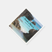 トロピカルアイランドコースト&シーの写真結婚 スタンダードカクテルナプキン (角)