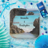 トロピカルアイランドコースト&シーの写真結婚 ペーパープレート (パーティー)