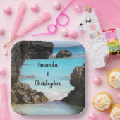 トロピカルアイランドコースト&シーの写真結婚 ペーパープレート (パーティー)