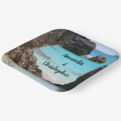 トロピカルアイランドコースト&シーの写真結婚 ペーパープレート (傾斜あり)