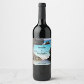 トロピカルアイランドコースト&シーの写真結婚 ワインラベル (正面)