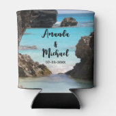 トロピカルアイランドコースト&シーの写真結婚 缶クーラー (裏面)