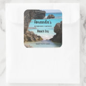 トロピカルアイランドコースト&シーキャンドルビズの写真 スクエアシール (バッグ)