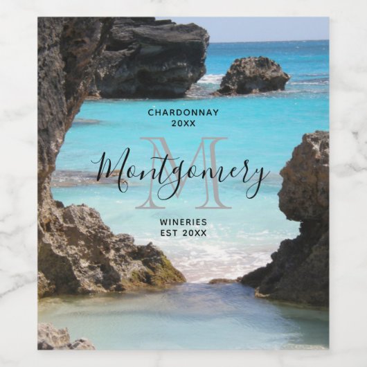 トロピカルアイランドコースト&シーワインメイキングの写真 ワインラベル (シングルラベル)